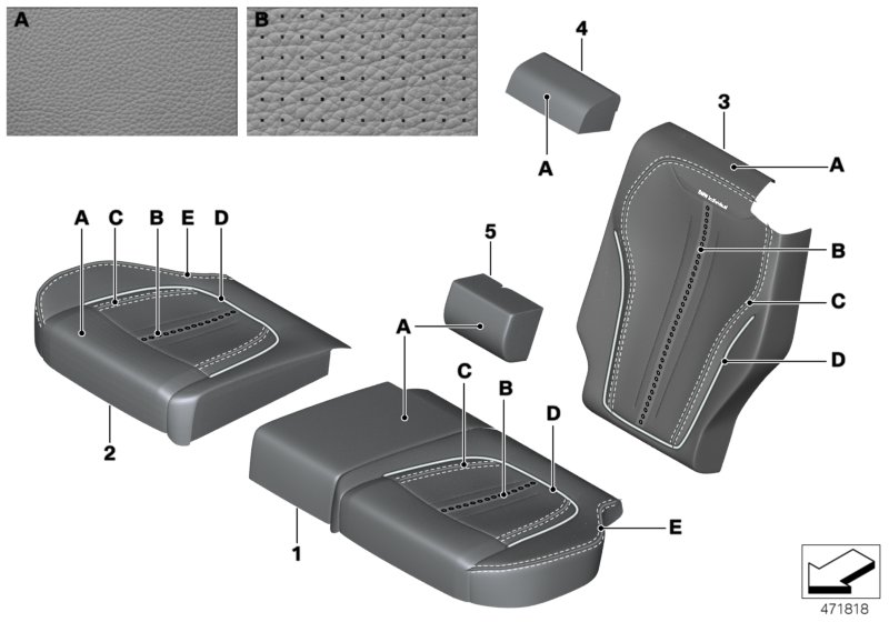 Tapizado asiento confort cuero indiv.