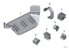 Suporte ligação ficha/fixador de tubos