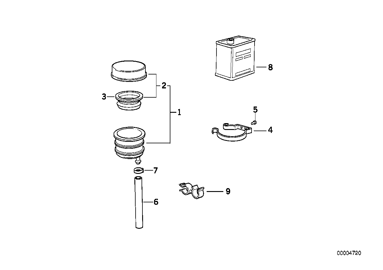 Réservoir de liquide sans ABS intégral