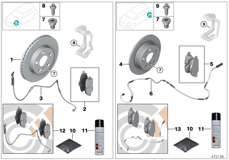 Service, brakes