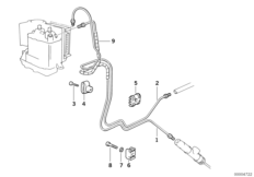 Brake pipe rear ABS