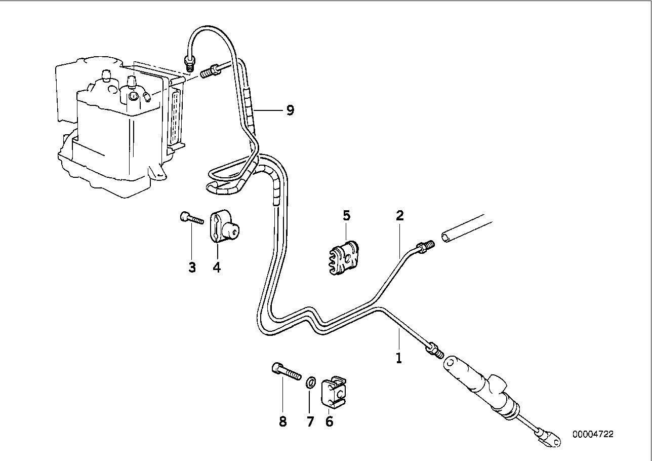 制动管路 后部 ABS