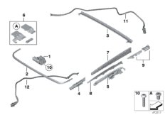 Single parts for sliding lifting roof
