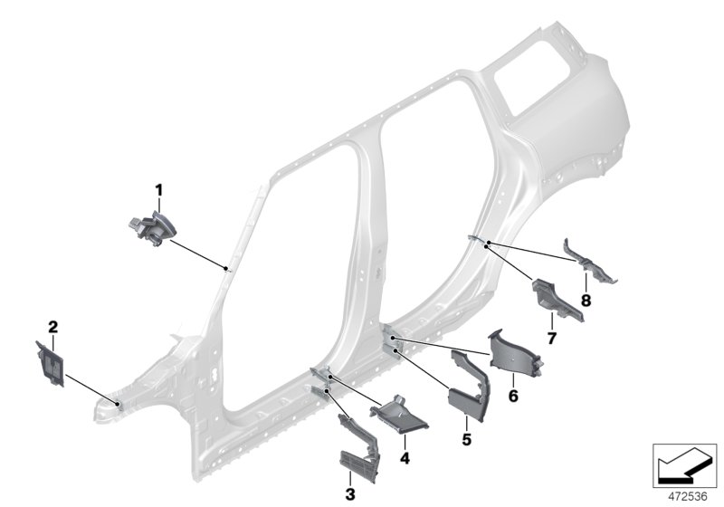 Cavity shielding, side frame