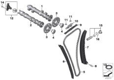 Ventilsteuerung-Nockenwelle/Kettentrieb