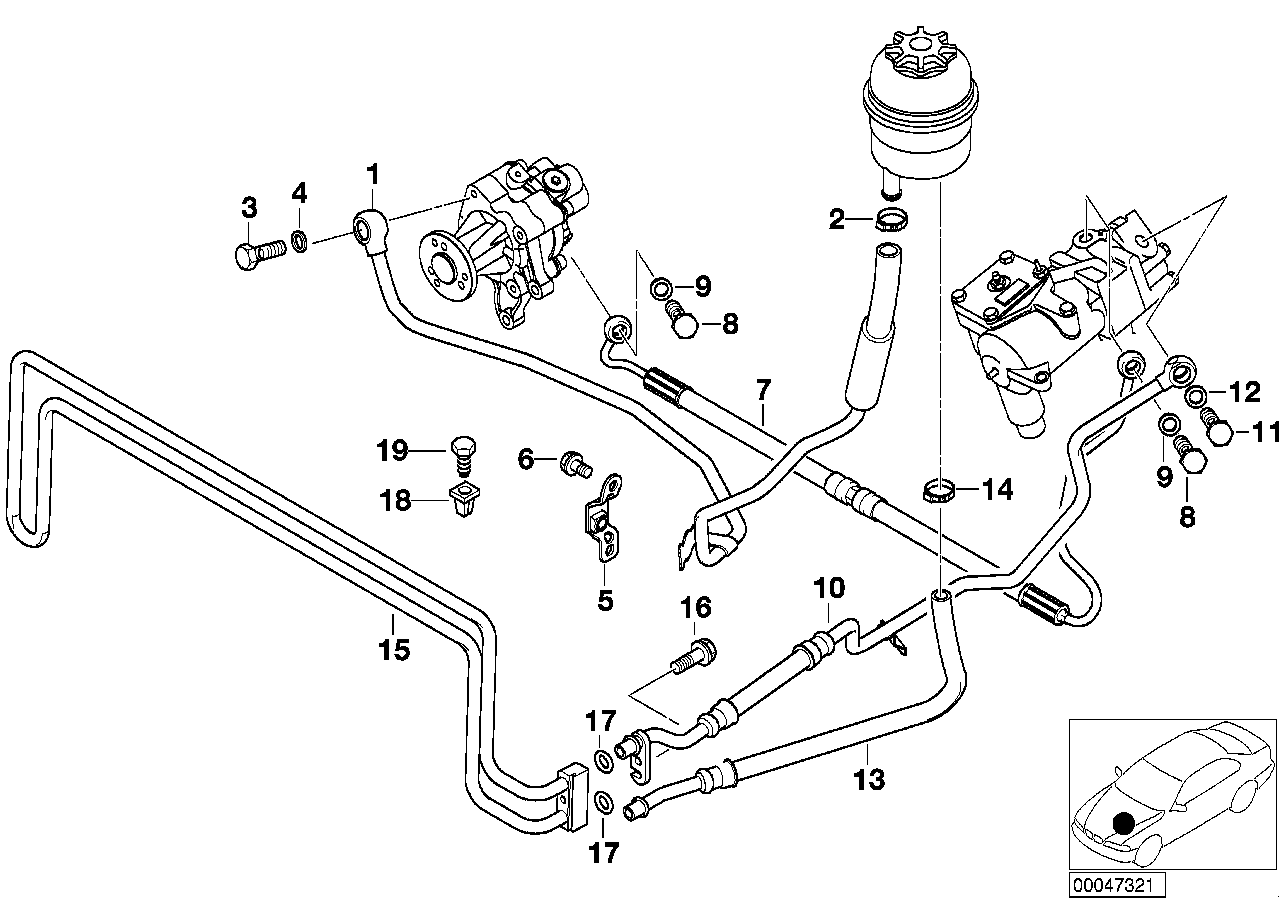 Hydrolenkung-Ölleitungen