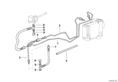 Bromsledningar fram ABS