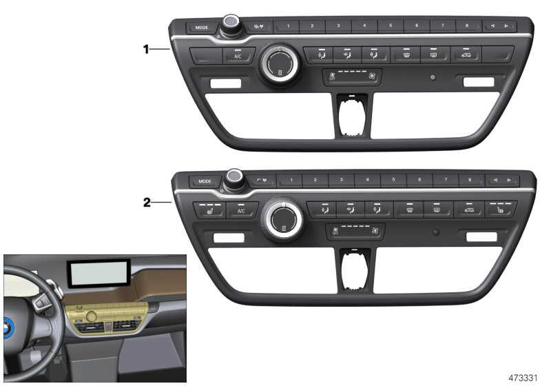 Radio and A/C control panel