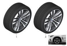 Winter wheel&tyre M double spoke 468M