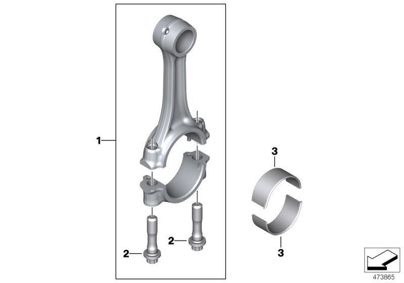 Connecting rod with bearing