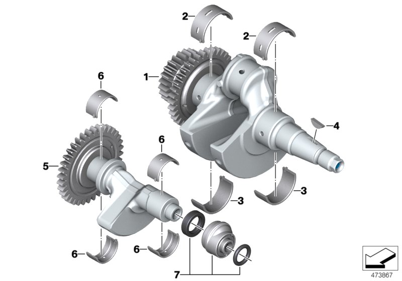 Crankshaft / counterbalance shaft