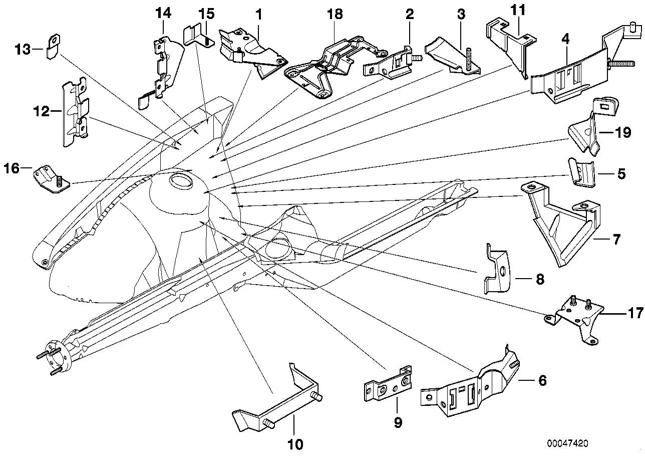 Soporte para estructura derecha