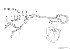 Bromsledningar fram ABS