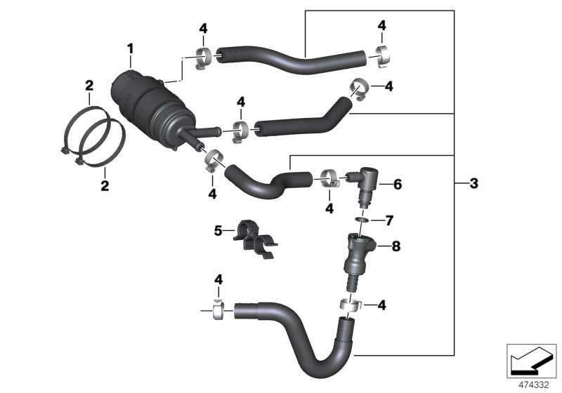 Filtre carburant/conduite carburant