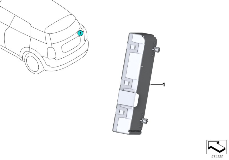 Control unit, tailgate function module