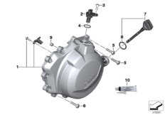 Couvercle de carter de moteur gauche