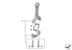 Connecting rod with bearing