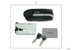 Brake disc lock with alarm system