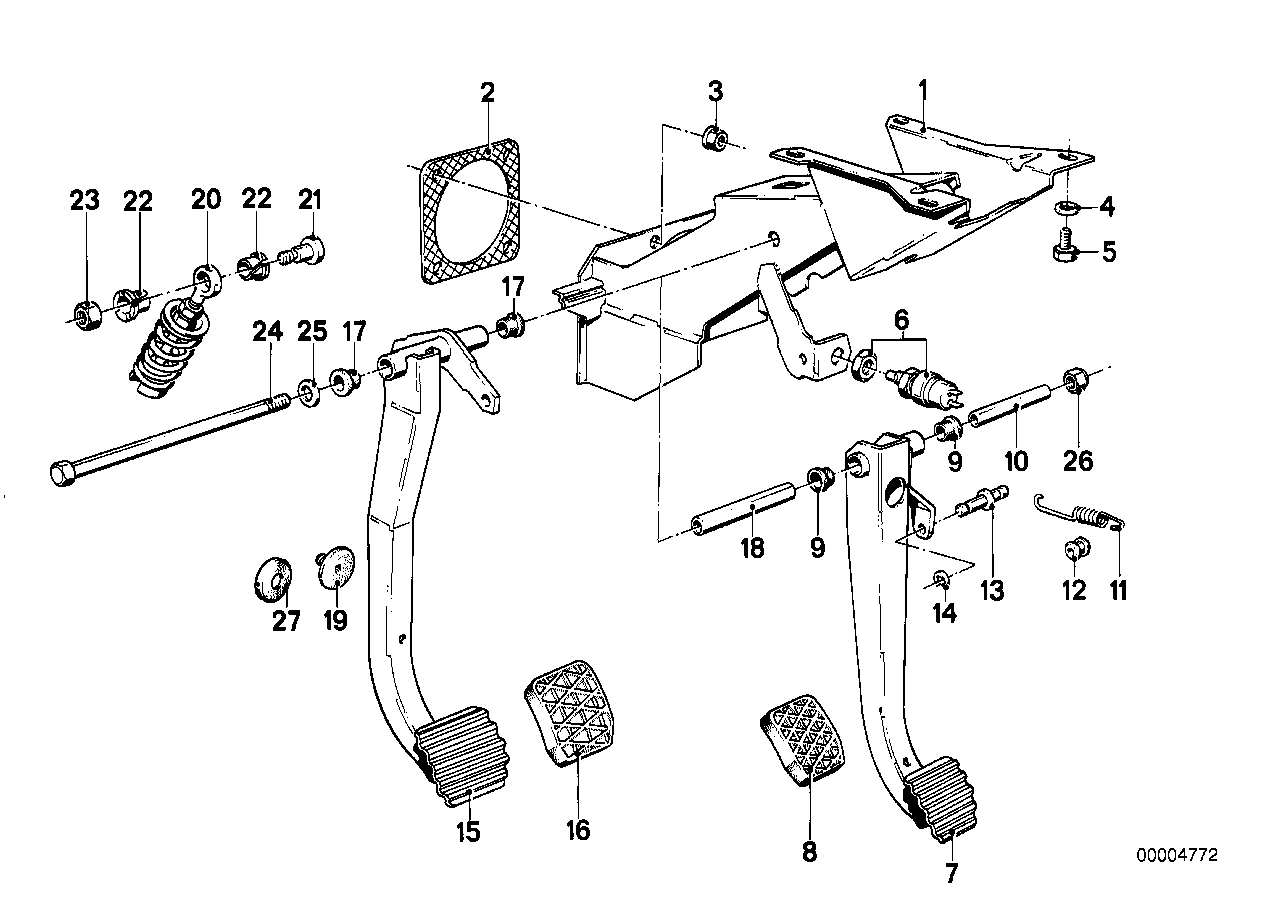 Pedaal/remlichtschakelaar