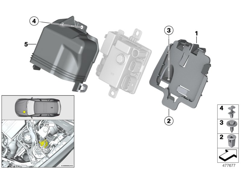 Supply module Z11 mounted parts