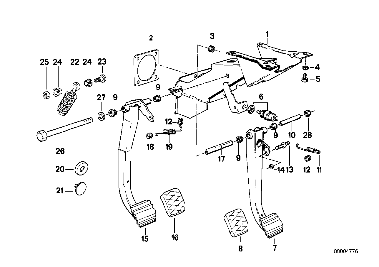 Fusshebel/Bremslichtschalter