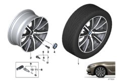 BMW ЛМ колесо V-образные спицы 684 - 18"