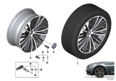 BMW ЛМ колесо V-образные спицы 635 - 19"