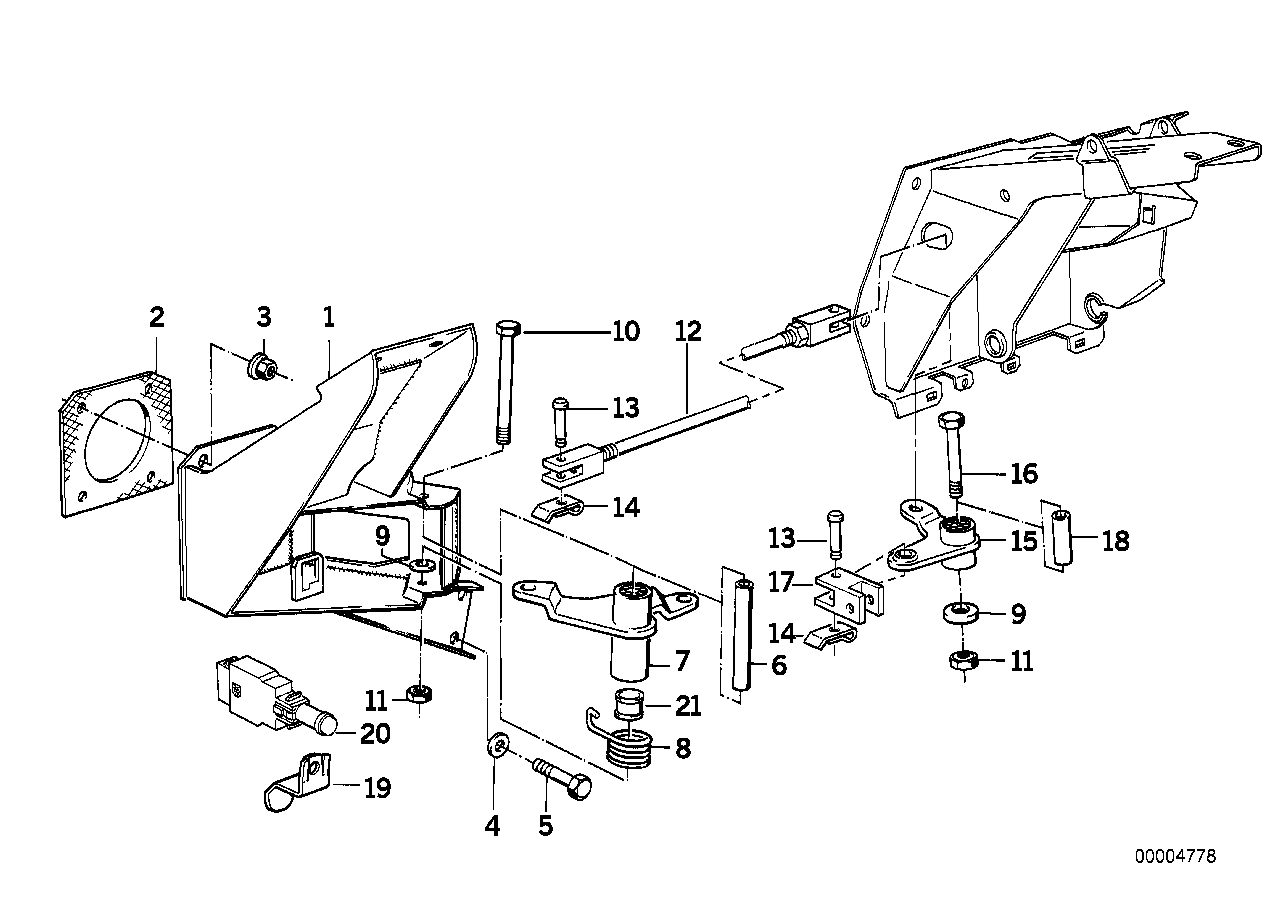 Fusshebelwerk/Umlenkgestänge