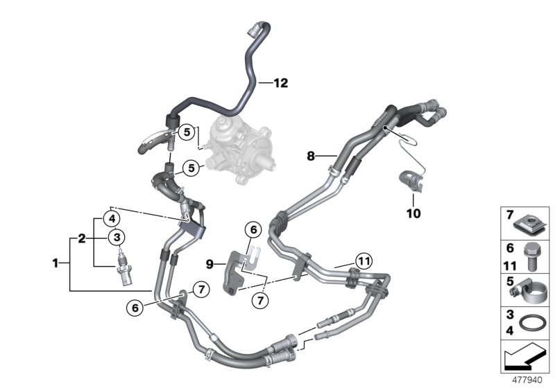 Condotti d.carburante e pezzi di fissagg