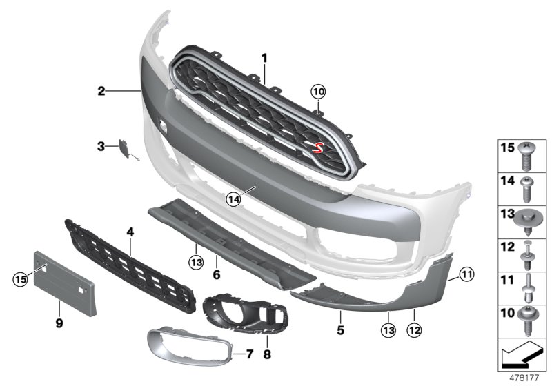 Trim panel for trim elements front ALL4