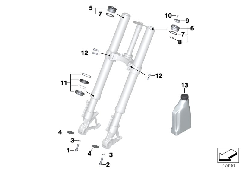 Service forcella telescopica