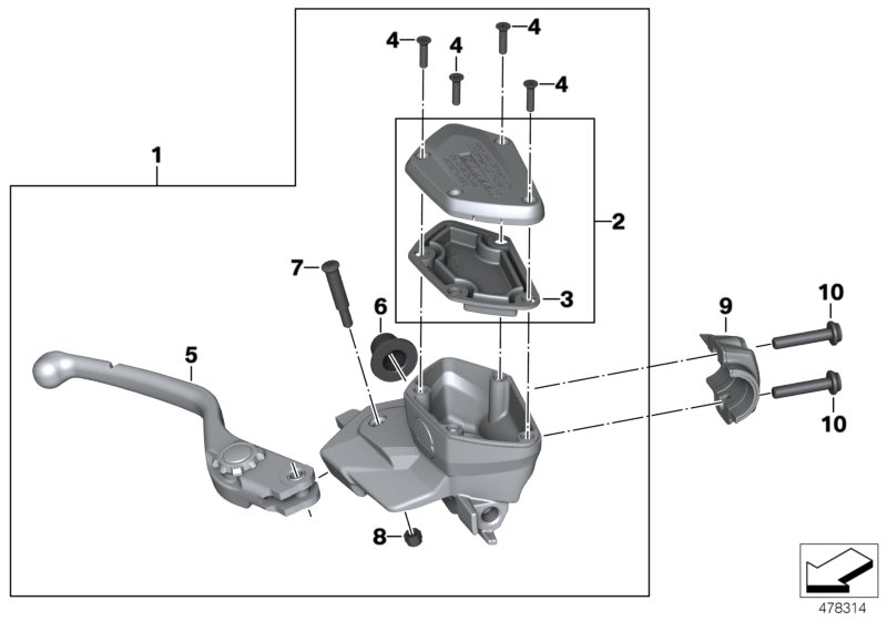 Handbrake control assembly