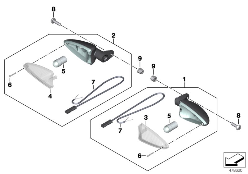 Turn indicators, front