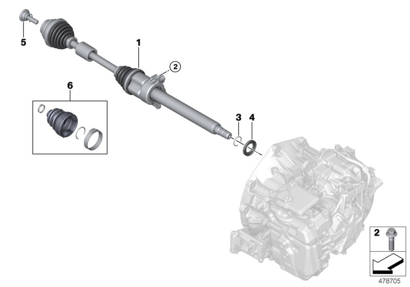 Output shaft front right