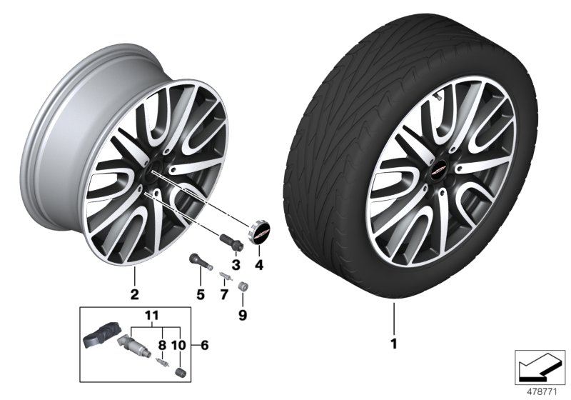 MINI AL roue JCW Thrill Spoke 529 - 18"