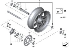 Forged wheel, rear