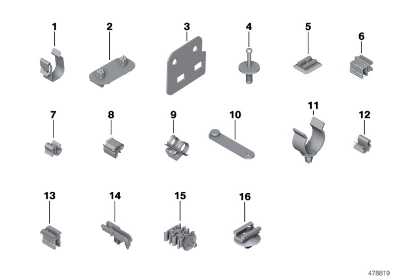 Diversos soportes de cables