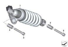 Jambe de suspension arrière