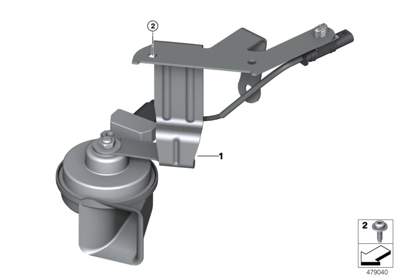 Bocina con soporte agudos electrónica