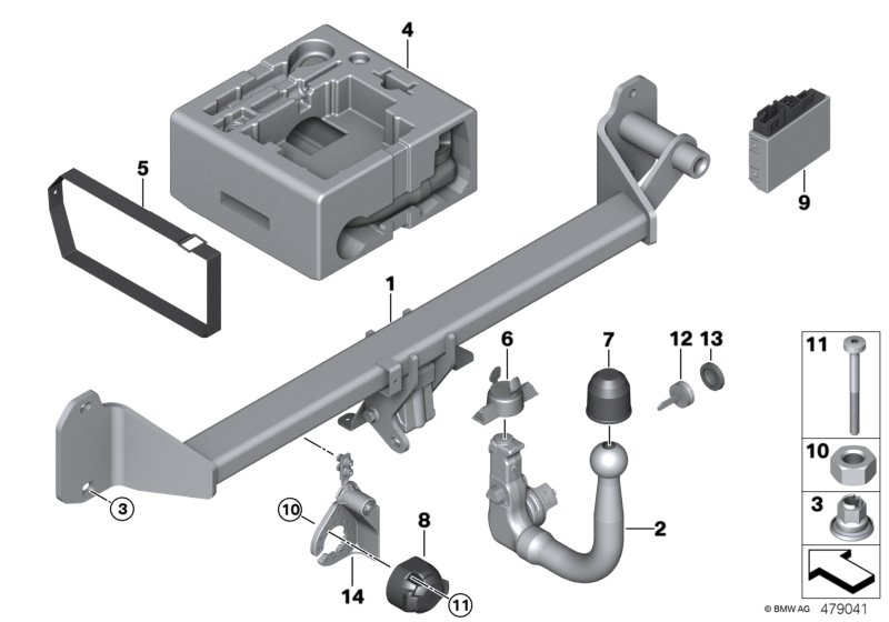 Towing hitch, detachable