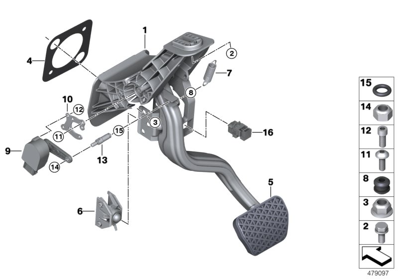 Pedal düzeneği Otomatik şanzıman