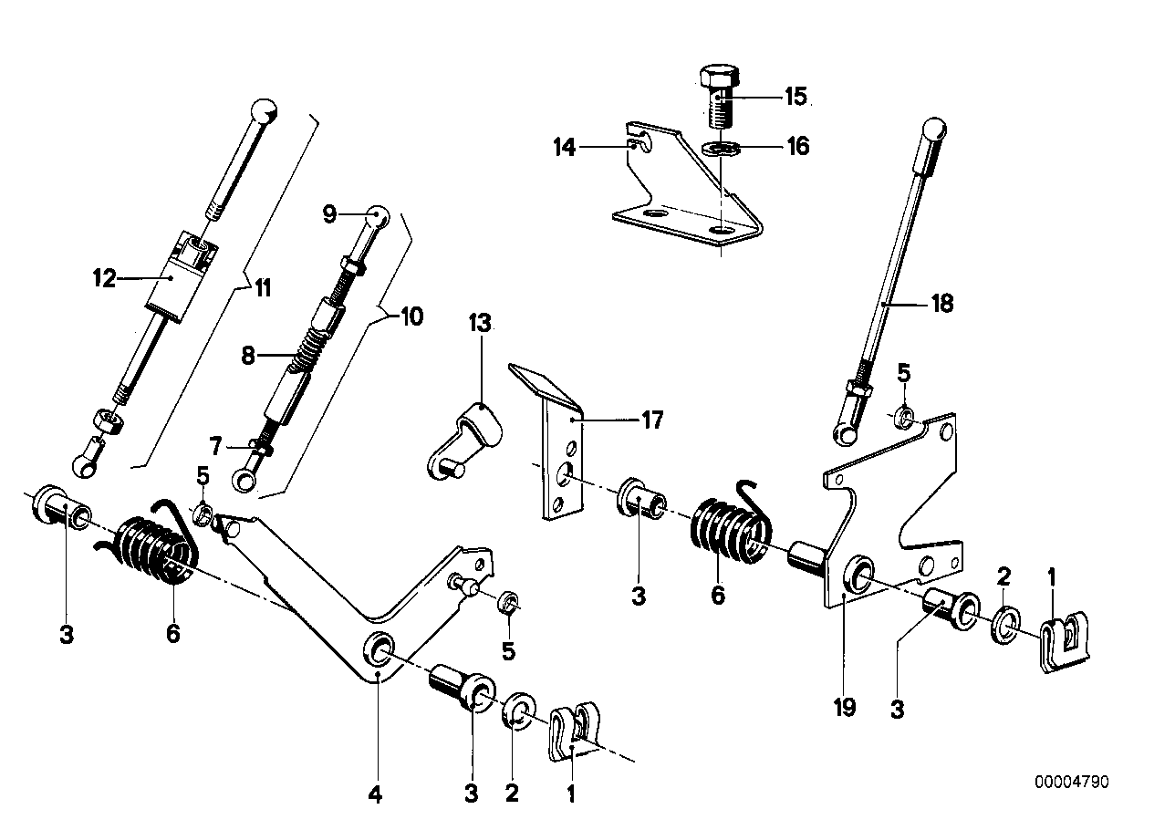 Azionamento acceleratore/aste