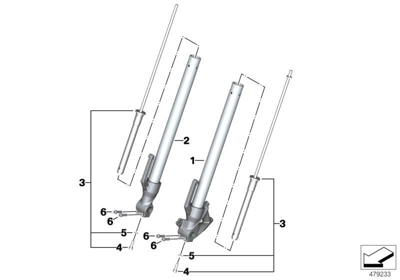 Sliding tube / damper