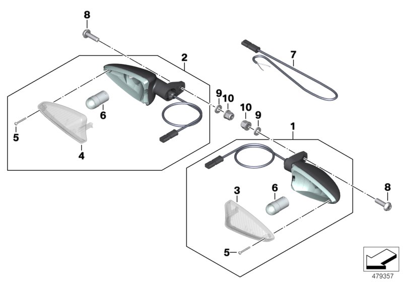 Lampy kierunkowskazów z przodu