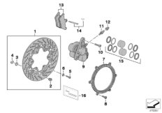 Front wheel brake