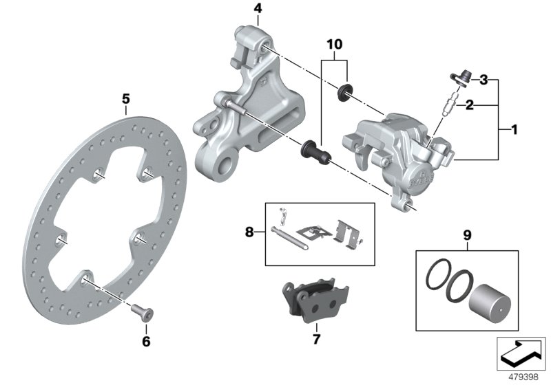 Rear wheel brake