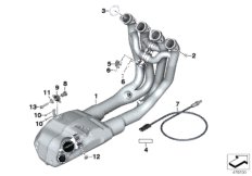 Manifold with front silencer