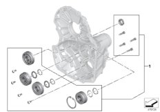 Set camshaft bearing differential cover