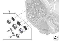 Set cams.bearing transmission engine end