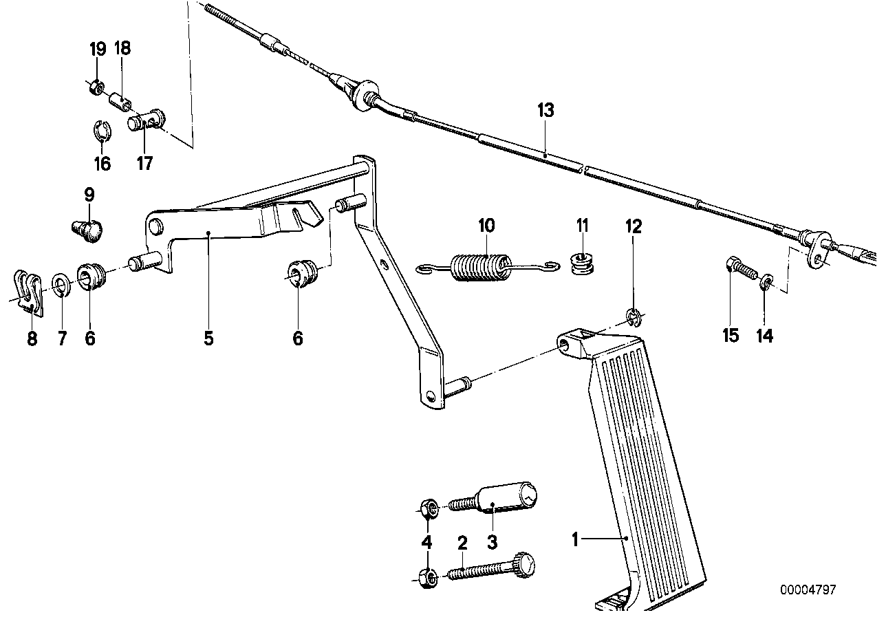 Gasbetätigung/Bowdenzug